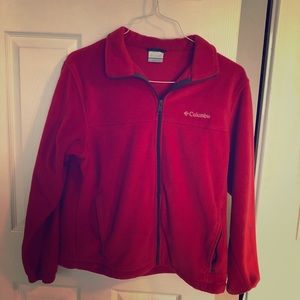 Columbia red fleece jacket